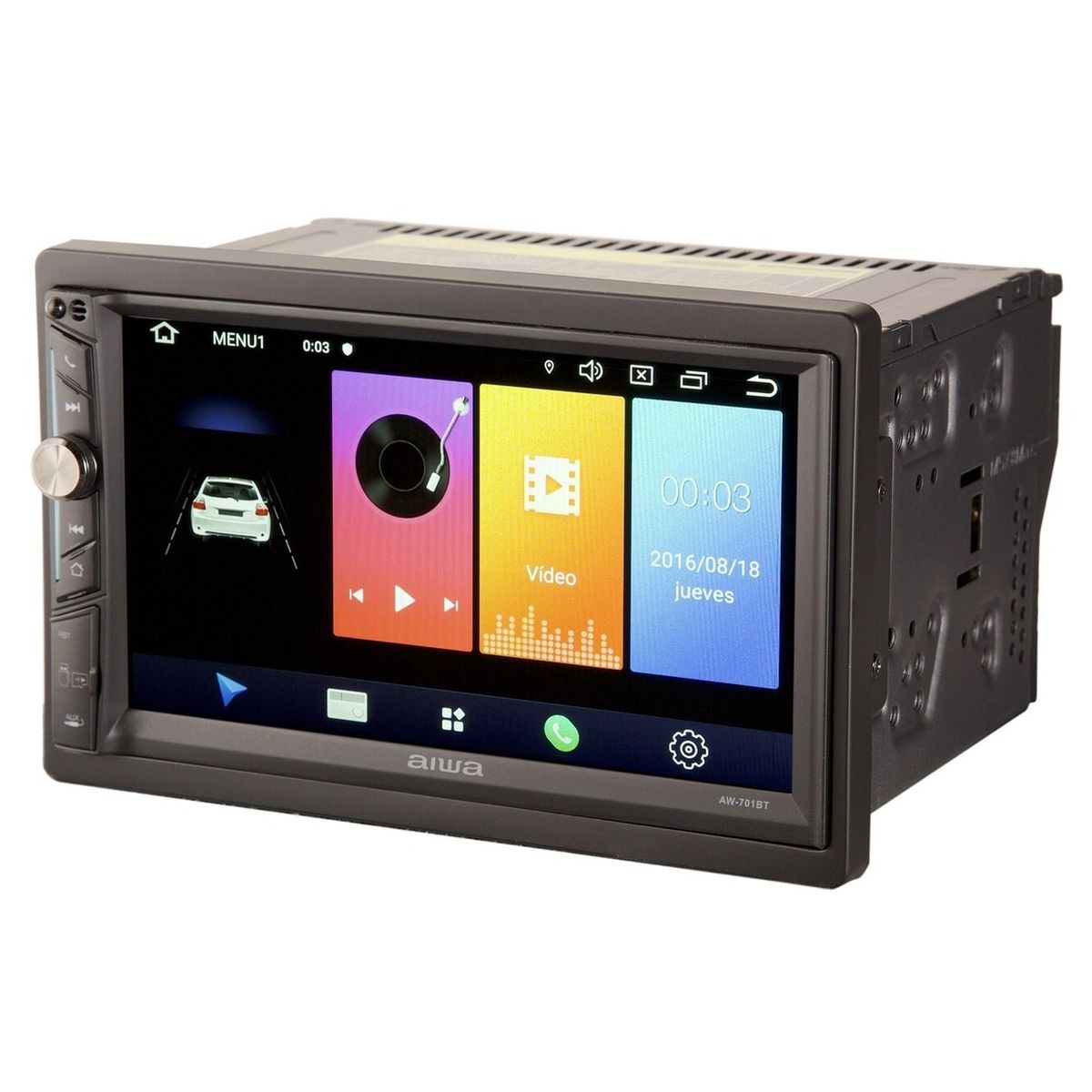 AIWA - Radio 2 Din Android Aiwa Wifi Quad-Core AW-701BT