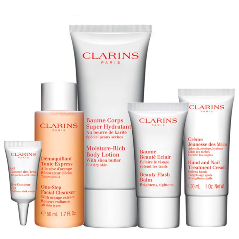 Clarins - Travel Set (Dm50+Bl100+Bfb15+Hnd30+ Clarins