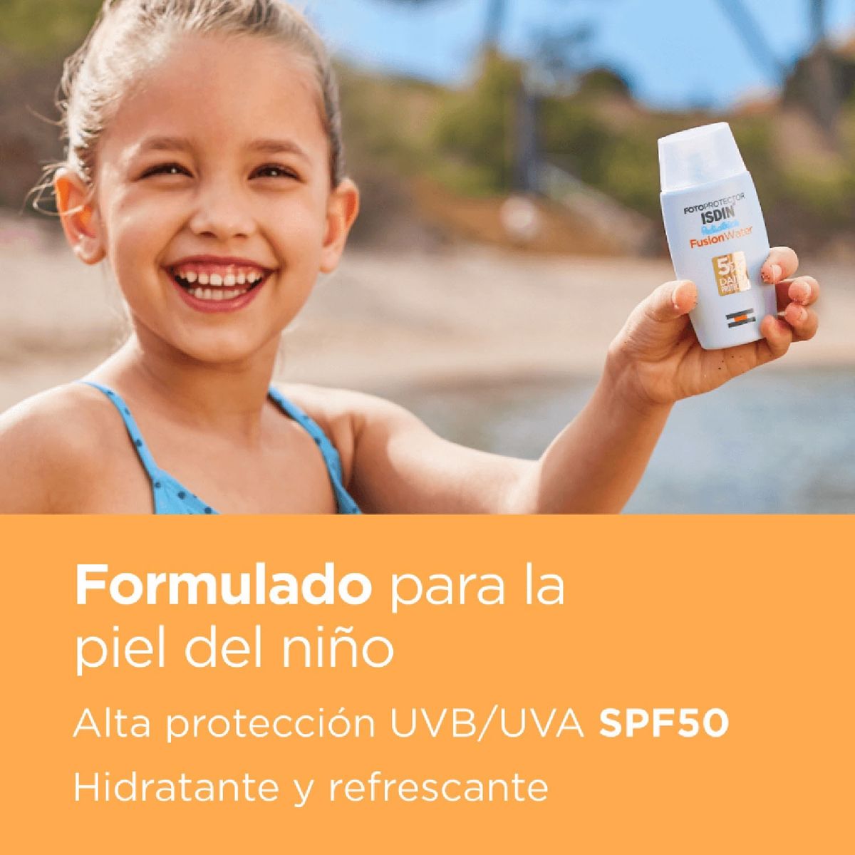 ISDIN - Protector Solar Facial Niños Fusion Water Pediatrics Fps 50 Ml Isdin