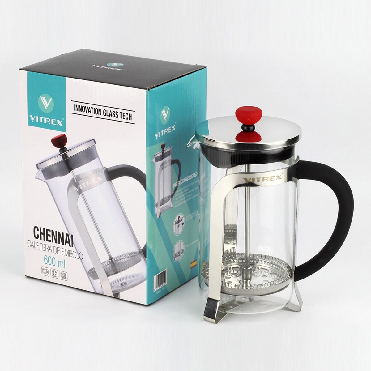VITREX - Chennai Cafetera Embolo 600 Ml Vitrex