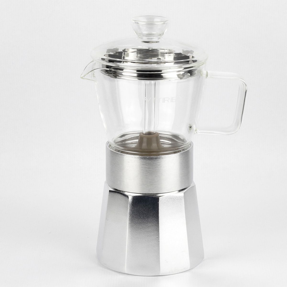 VITREX - Cafetera Crystal Aluminio 0,24 Lt Vitrex