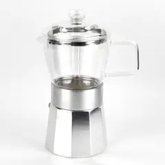 VITREX - Cafetera Aluminio 9 Tazas Crystal