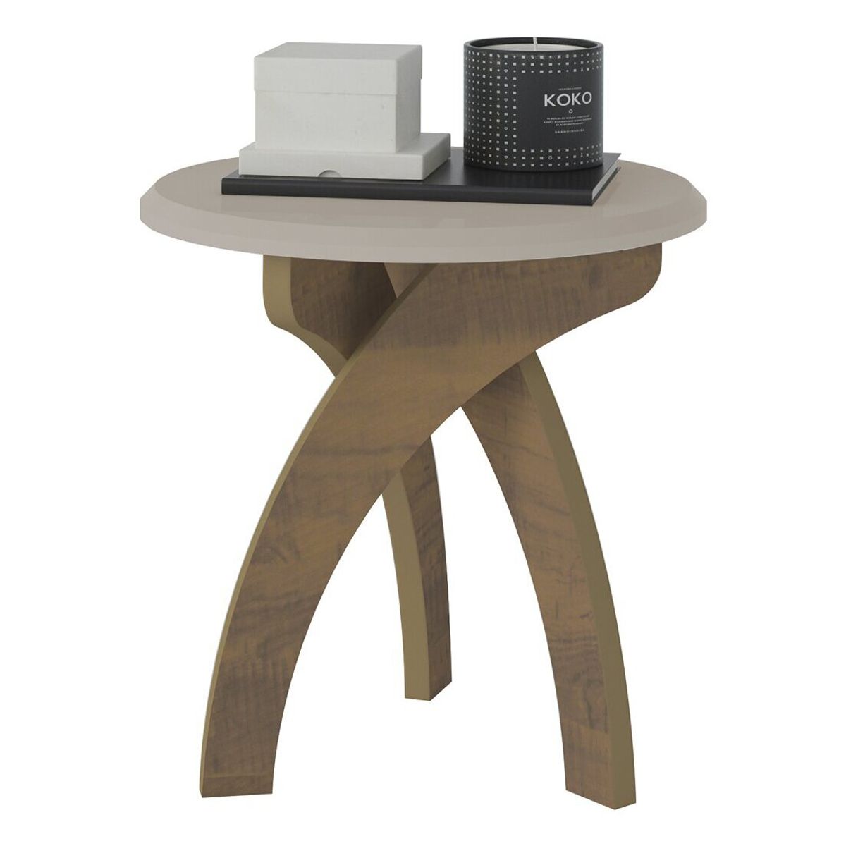 RODLER - Mesa Lateral Jade Blanca 50X50 Cms