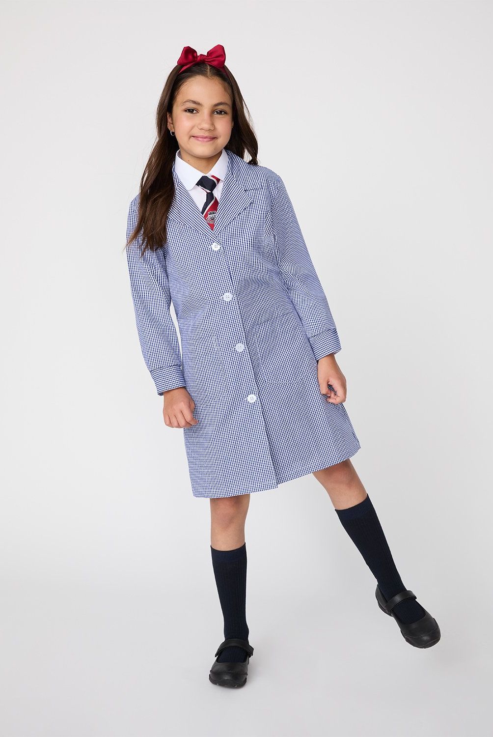 HOLLEY SKOOL - Delantal Escolar Cuadros Holley Niña