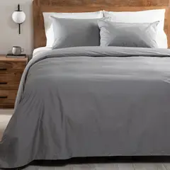 BASEMENT HOME - Funda de Plumón Gris Algodón 200 Hilos