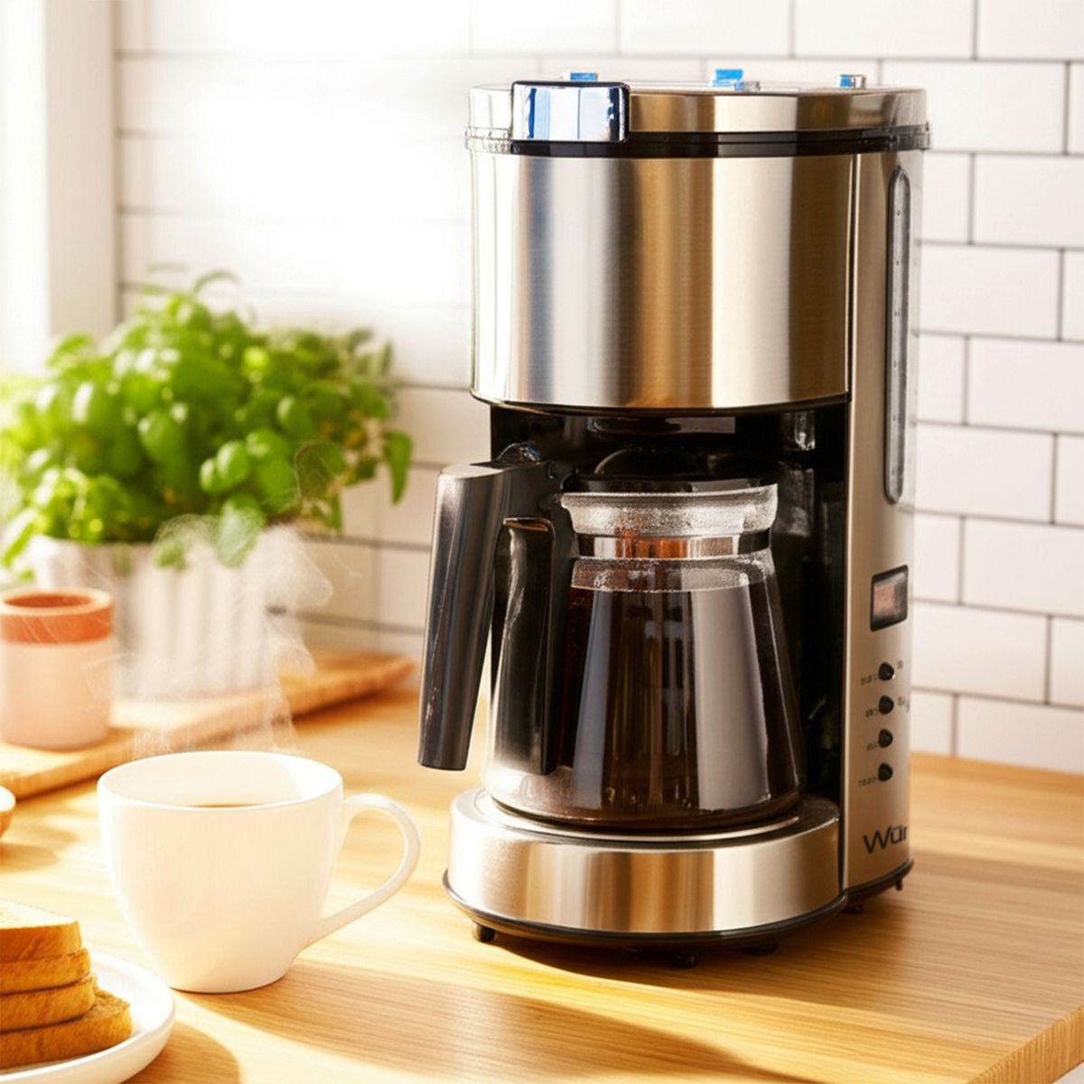 WURDEN - Cafetera Programable Wurden 1.5 Litros Acero Inoxidable