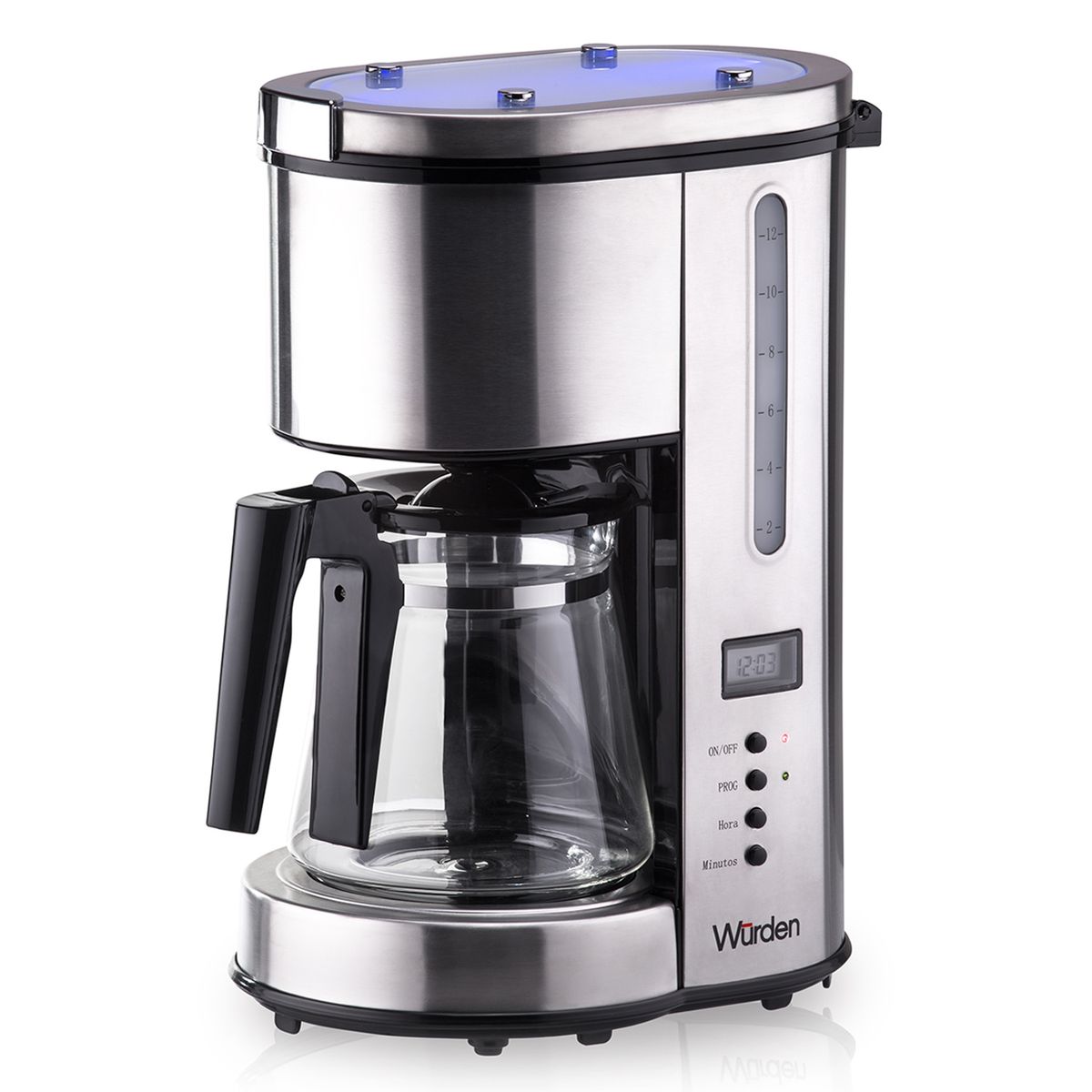WURDEN - Cafetera Programable Wurden 1.5 Litros Acero Inoxidable