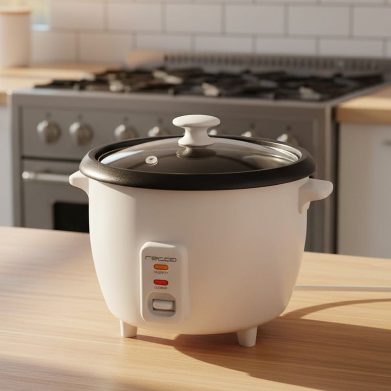RECCO - Olla Arrocera Eléctrica Blanca 1 Lt. Recco RRC-5