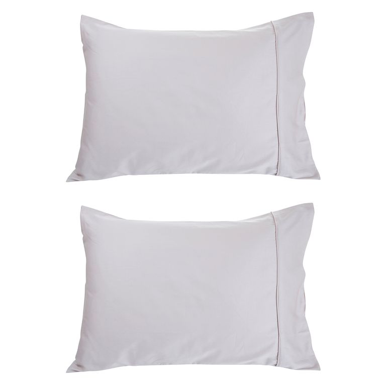 Set De 2 Fundas De Almohada 200 Hilos 100% Algodón