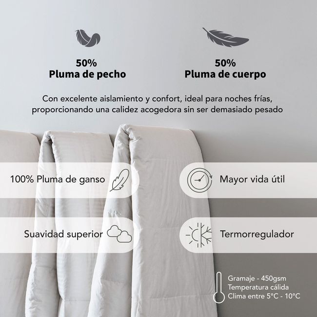 BASEMENT HOME - Plumón Pluma 50% Pluma Pecho Basement Home