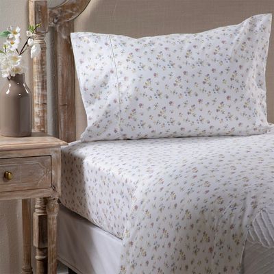 Imagen 1 del producto Juego De Sábana Estampada Flores 200 Hilos 100% Algodón