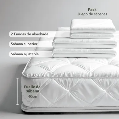 Imagen 2 del producto Sábana Bajera King Algodón 300 Hilos