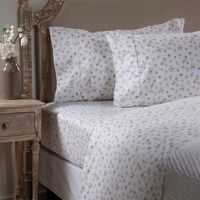 Juego De Sábana Estampada Flores 200 Hilos 100% Algodón