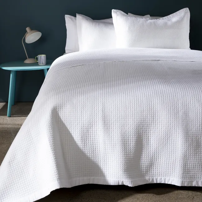 BENETTON - Cubrecama Quilt + Funda De Almohada Cub Azul Algodón Benetton