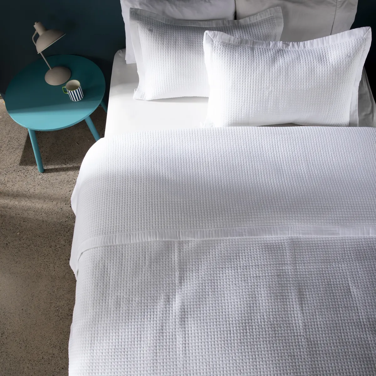 BENETTON - Cubrecama Quilt + Funda De Almohada Cub Azul Algodón Benetton