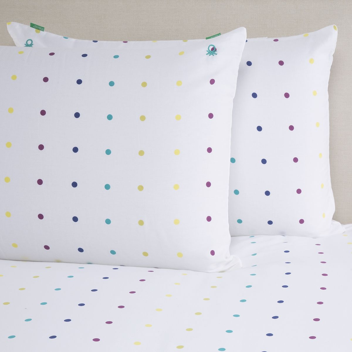 BENETTON - Funda de Plumón Dots Algodón 220 Hilos Cubre Plumón Benetton