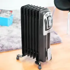 RECCO - Estufa Oleoeléctrica 1500W con Termostato y Ruedas