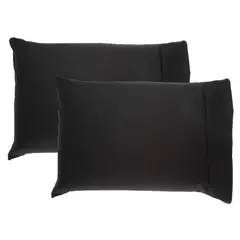 MICA - Fundas de Almohada Algodón 180 Hilos Negro