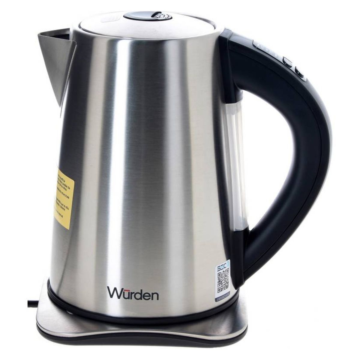 WURDEN - Hervidor Eléctrico 1.7 Lts Inox Selector Temperatura Wurden