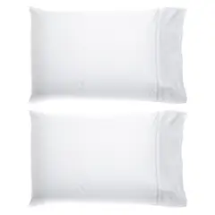 BASEMENT HOME - Fundas de Almohada 100% Algodón 300 Hilos Set de 2