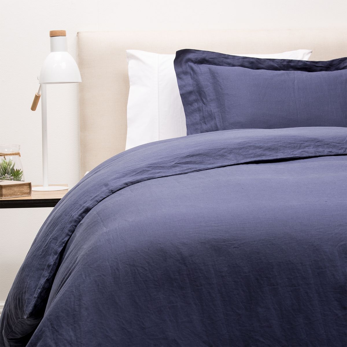 BASEMENT HOME - Funda de Plumón Lisa Lino Azul Basement Home