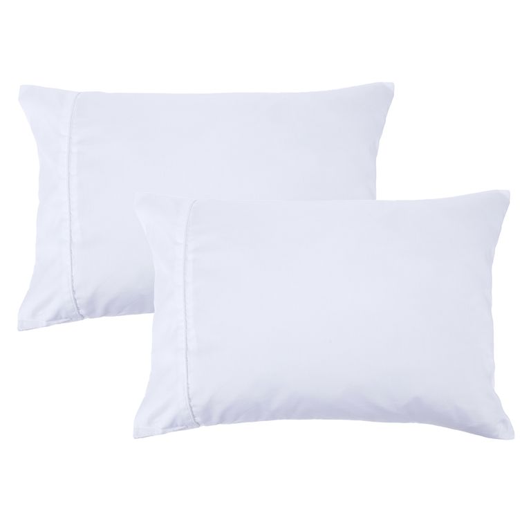 Set De 2 Fundas De Almohada 300 Hilos 100% Algodón