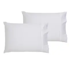 BASEMENT HOME - Fundas de Almohada 100% Algodón 300 Hilos Set de 2
