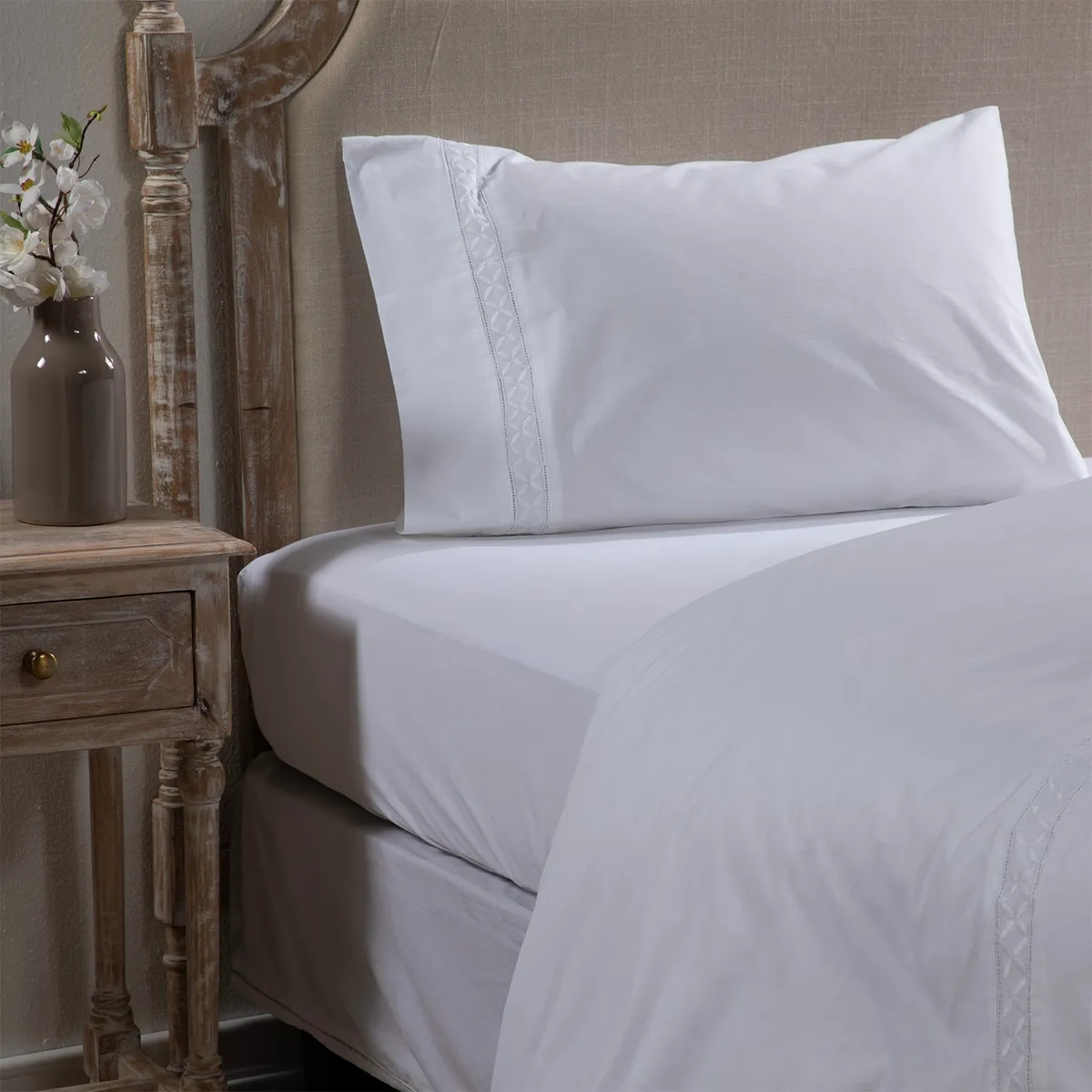 ROBERTA ALLEN - Sábana Bordada 200 Hilos María 100% Algodón Roberta Allen