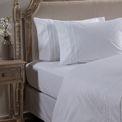Imagen 1 del producto Juego De Sábana María Bordada 200 Hilos 100% Algodón