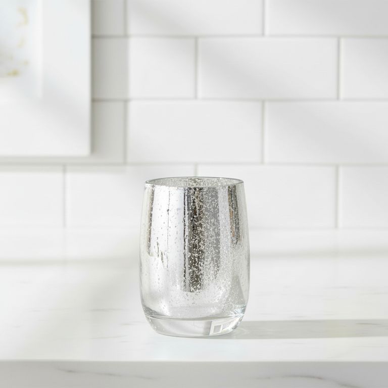 Vaso De Baño Mercury Vidrio Plateado