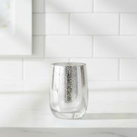 Vaso De Baño Mercury Vidrio Plateado