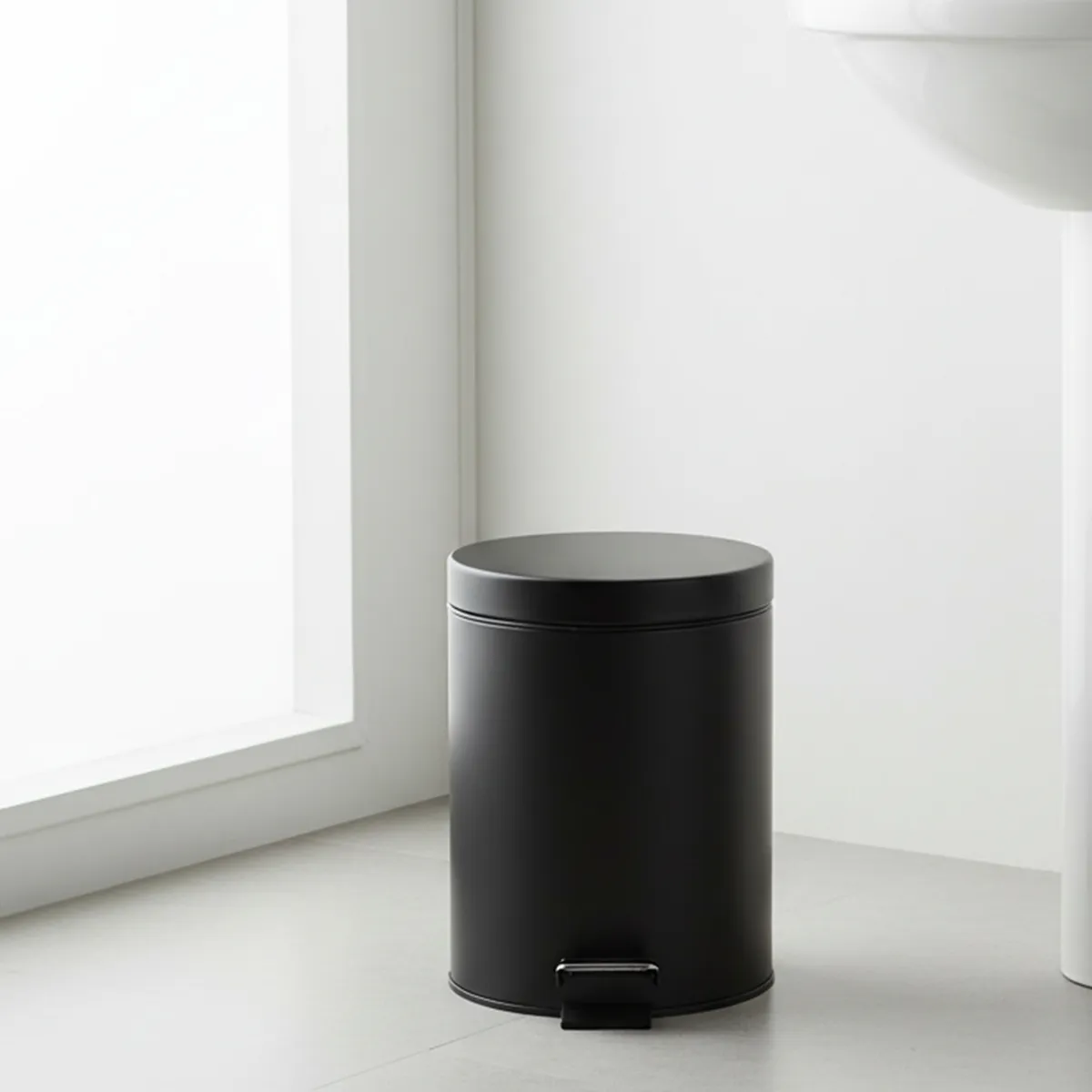 MICA - Basurero Mica 5 Litros Acero Inoxidable Con Pedal