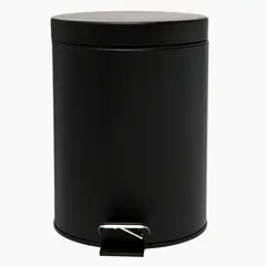 MICA - Basurero 5 Litros Acero Inoxidable Con Pedal Negro