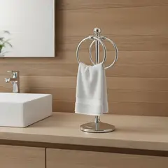 MICA - Toallero De Metal Plateado