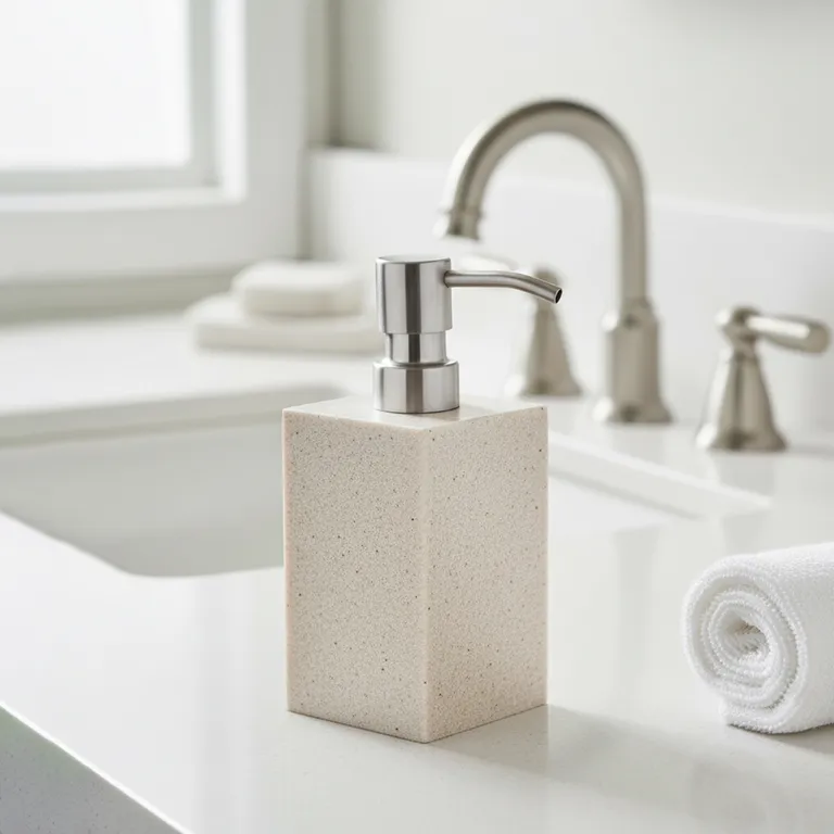 Dispensador de Jabón Textura Arena Beige