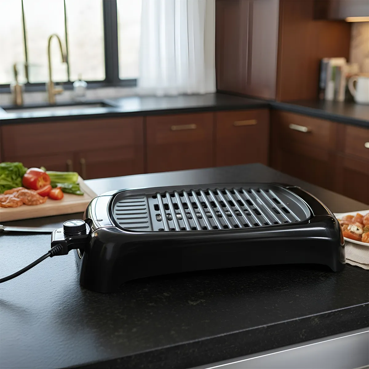 RECCO - Parrilla Eléctrica Recco 1500W Antiadherente con Termostato