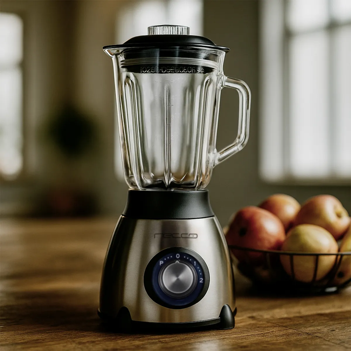 RECCO - Licuadora 1.5 Litros Jarro De Vidrio 550W Recco