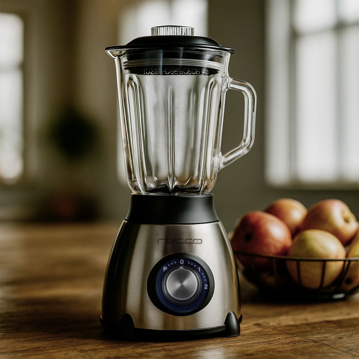 RECCO - Licuadora 1.5 Litros Jarro De Vidrio 550W Recco