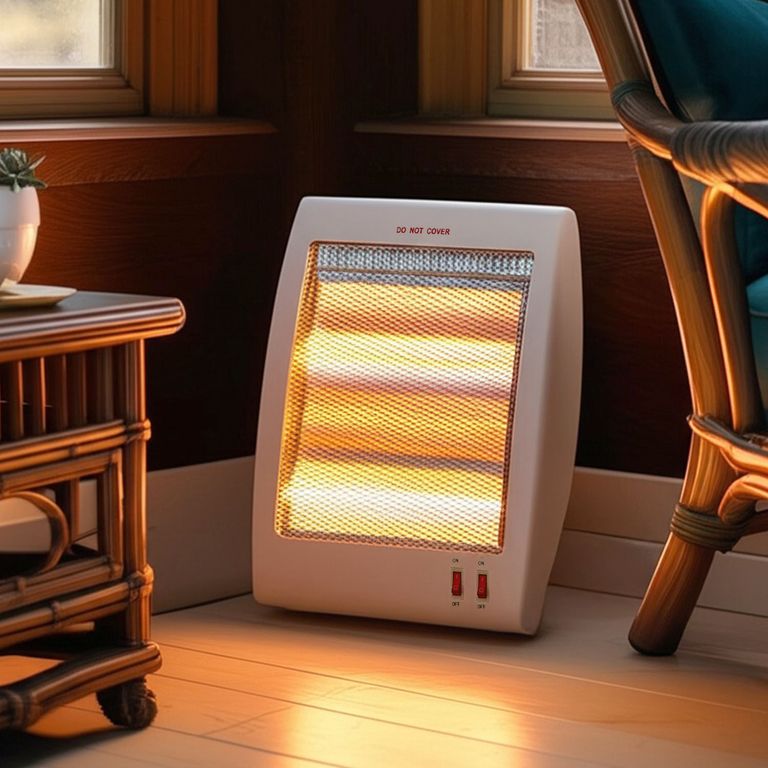 Estufa Eléctrica 800W Halógena Compacta Blanca