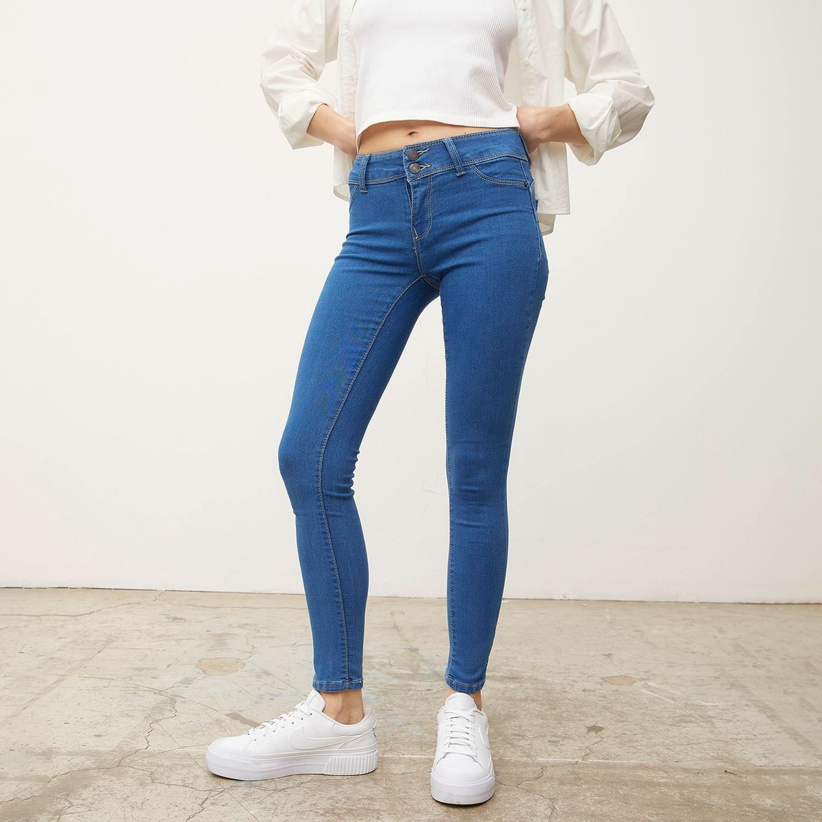 SYBILLA - Jeans Skinny Mujer Sybilla Tiro Medio