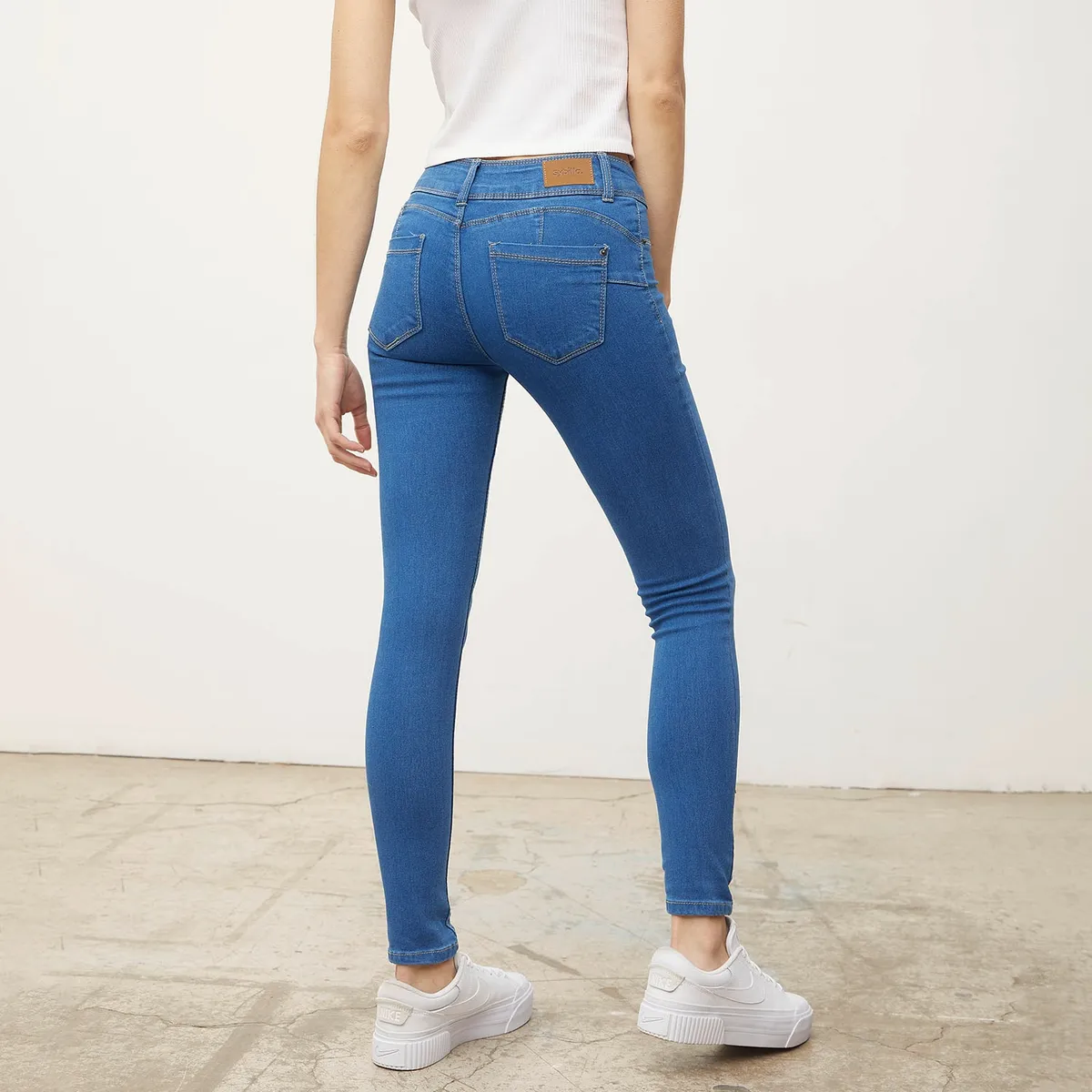 SYBILLA - Jeans Skinny Mujer Sybilla Tiro Medio