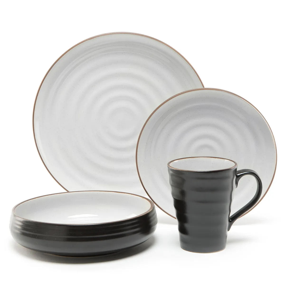 BASEMENT - Juego De Loza 24 Piezas Cerámica Beige Basement Candela