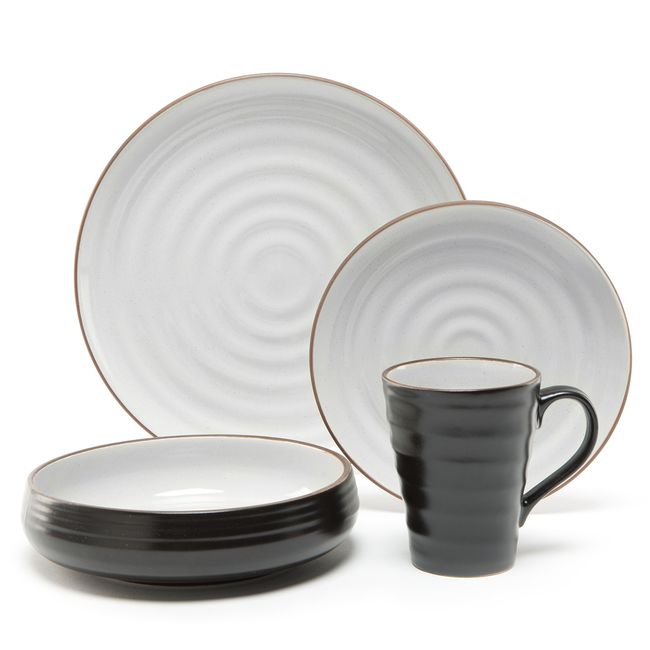 BASEMENT - Juego De Loza 24 Piezas Cerámica Beige Basement Candela