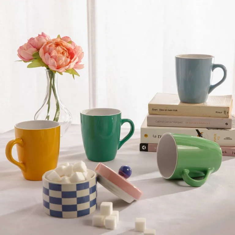 Set 4 Tazas Mug Color 440 ml