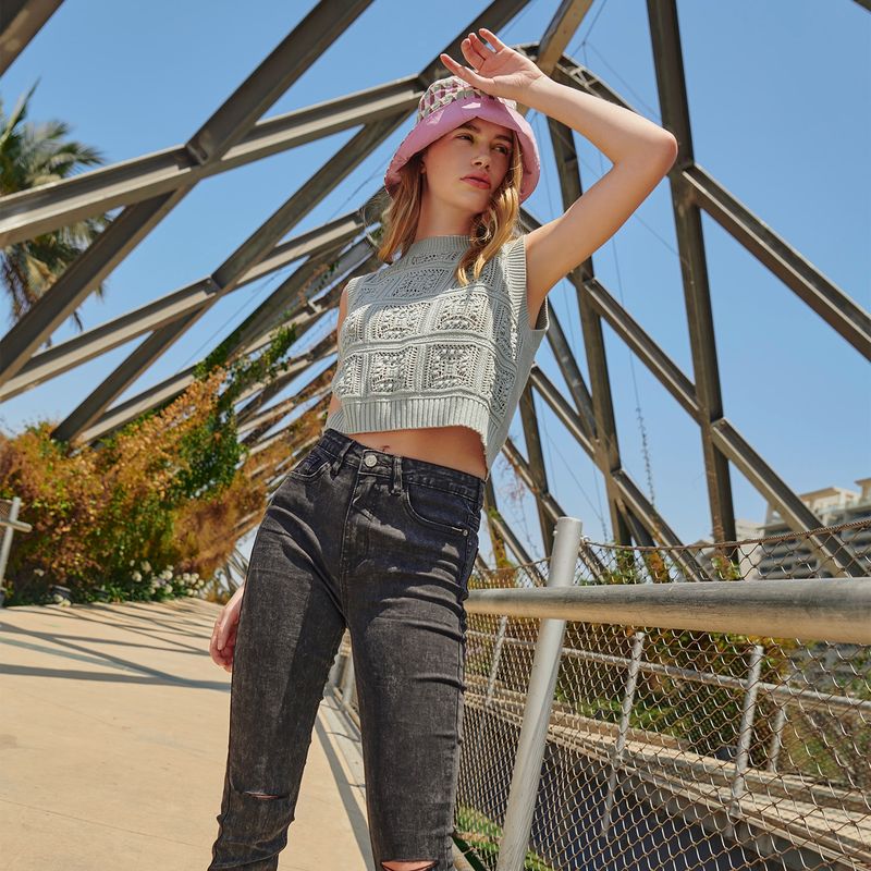 SYBILLA - Jeans Skinny Tiro Medio Denim Mujer Sybilla