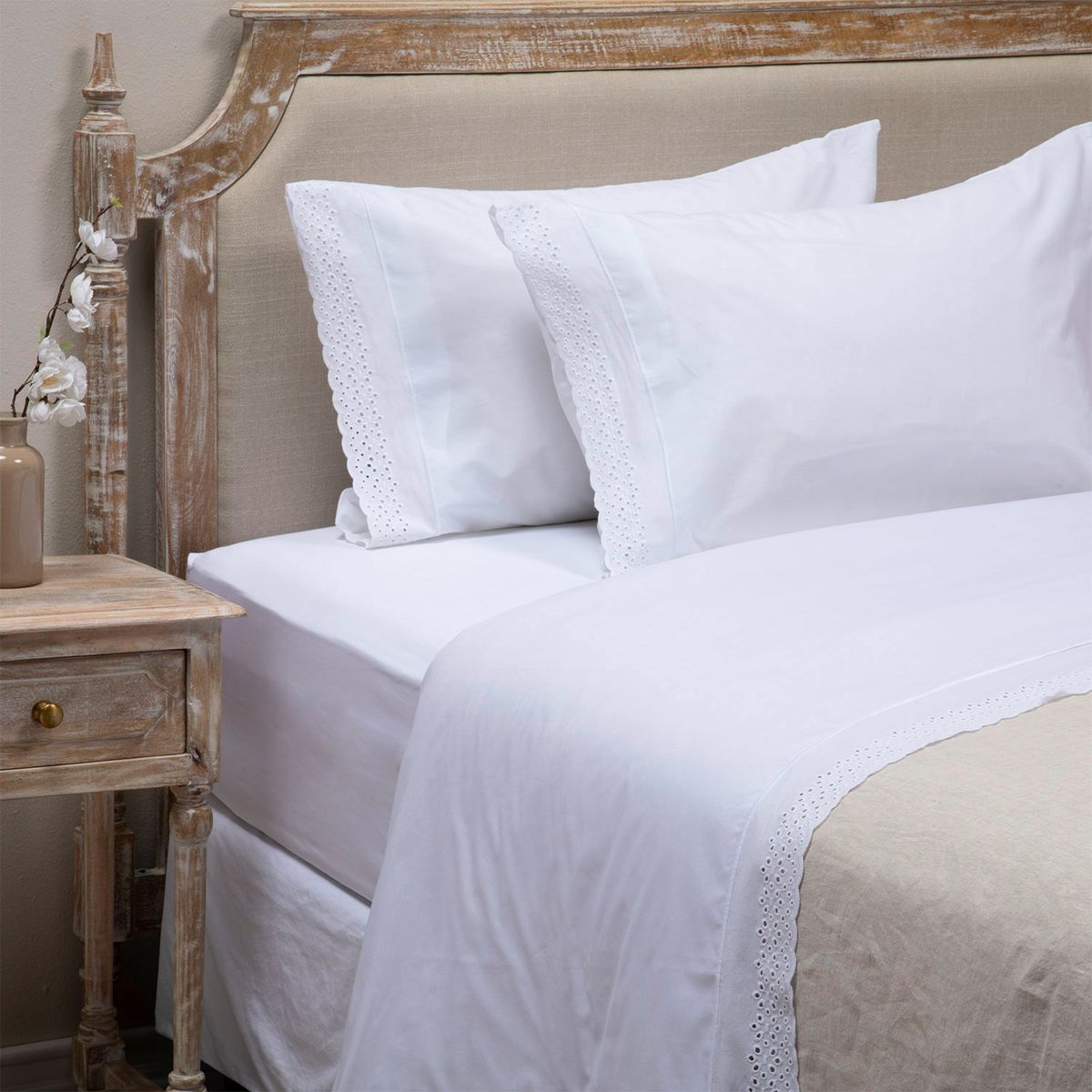 ROBERTA ALLEN - Sábana Bordada Broderie 180 Hilos Roberta Allen