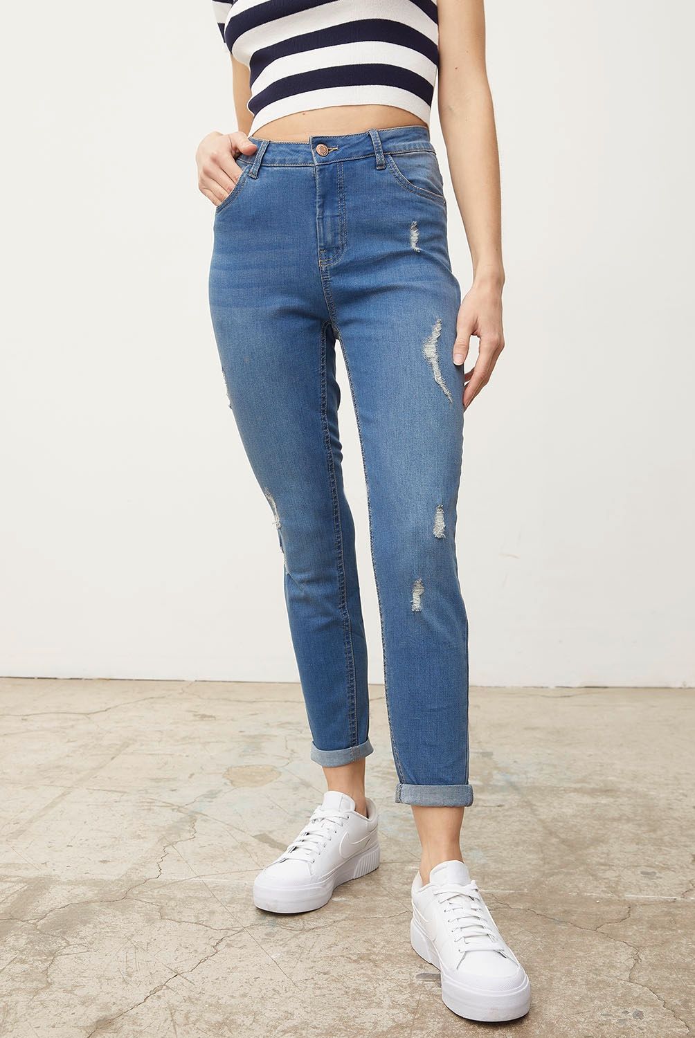 SYBILLA - Jeans Skinny Amy Tiro Medio Mujer Sybilla