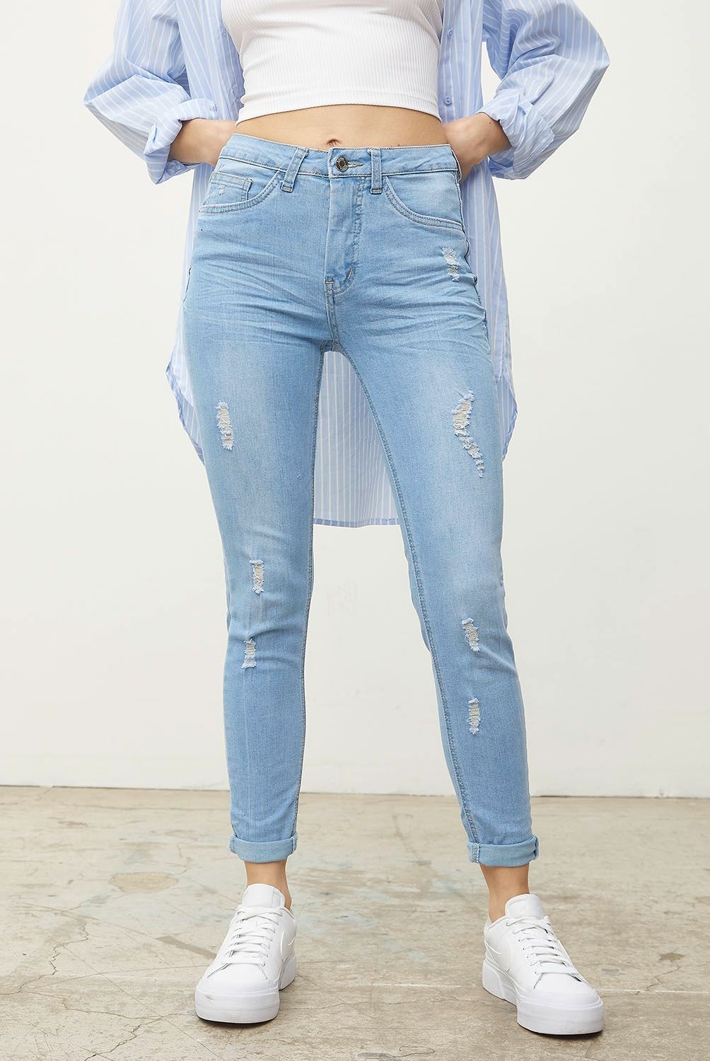 SYBILLA - Jeans Skinny Amy Tiro Medio Mujer Sybilla