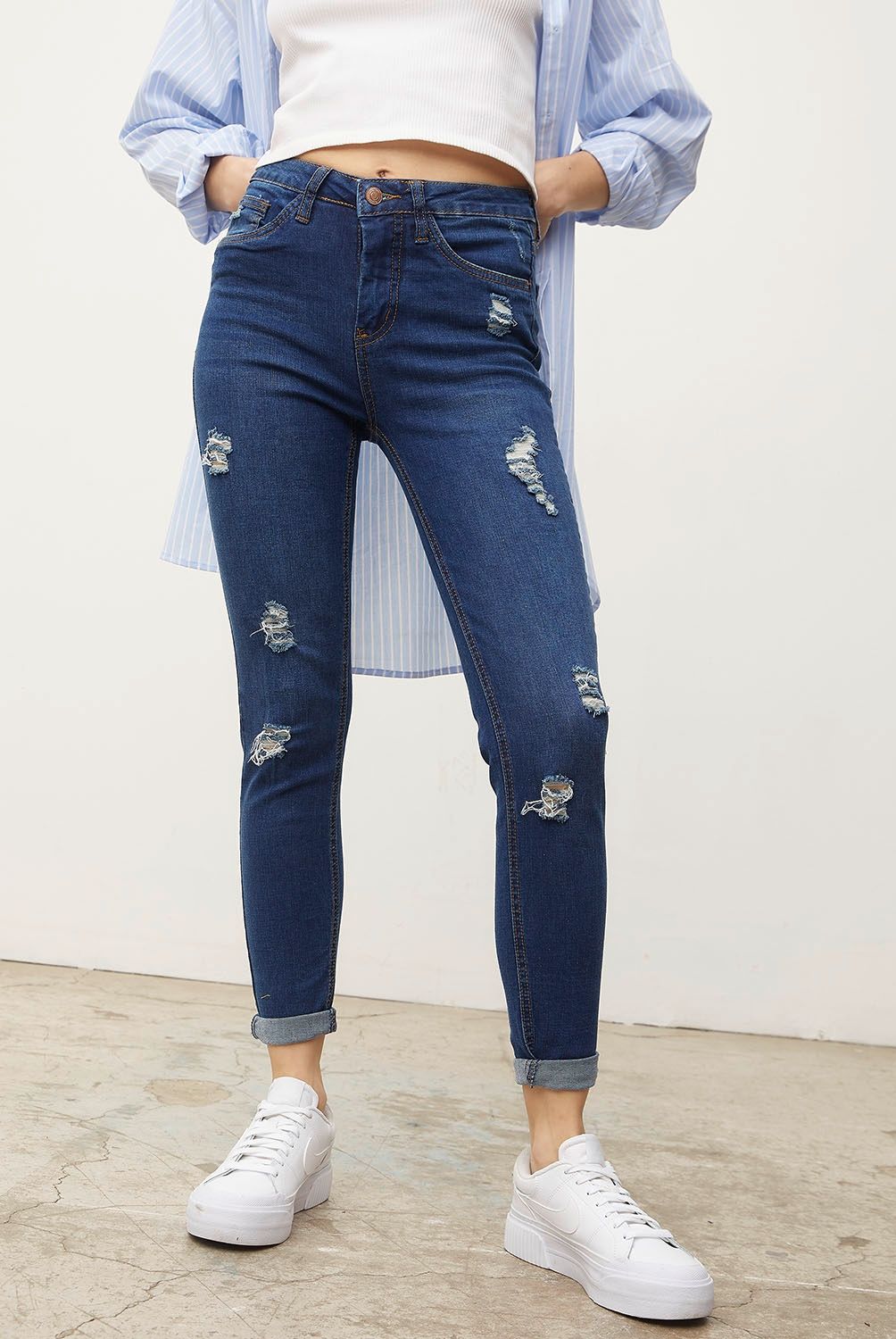 SYBILLA - Jeans Skinny Amy Tiro Medio Mujer Sybilla