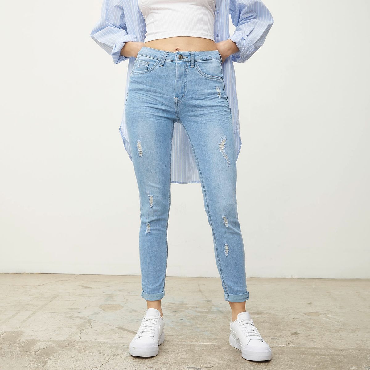 SYBILLA - Jeans Skinny Amy Tiro Medio Mujer Sybilla